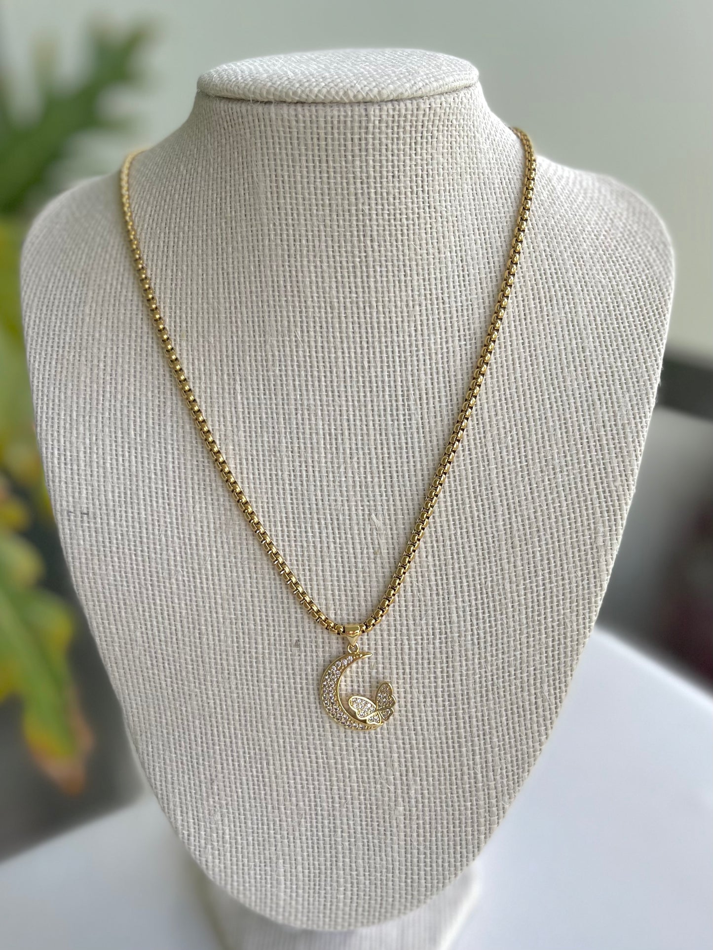 Butterfly Moon Necklace