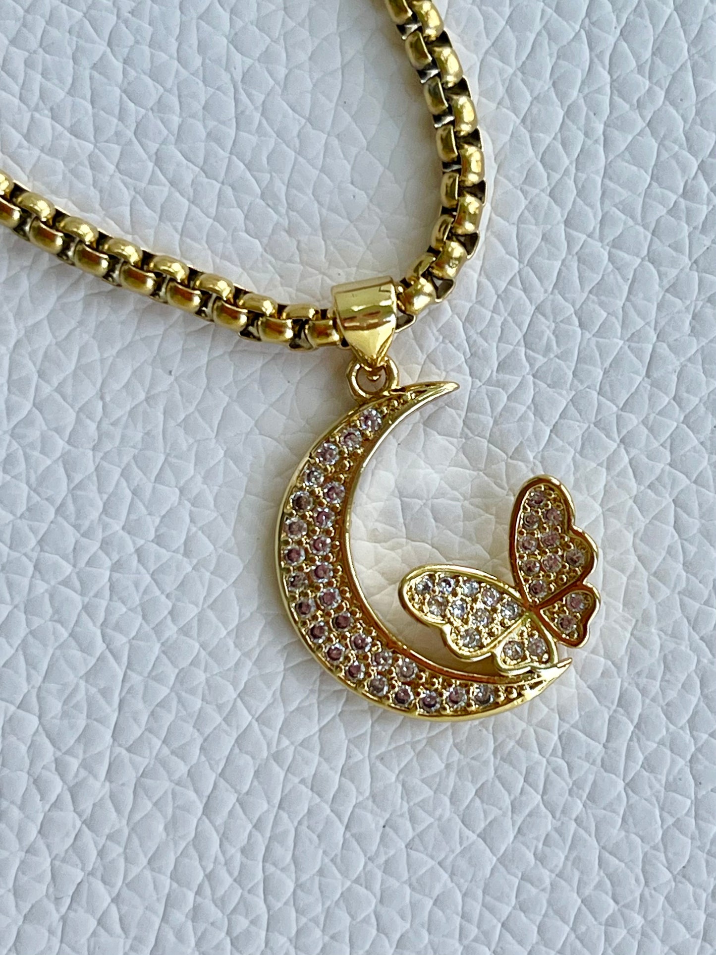 Butterfly Moon Necklace