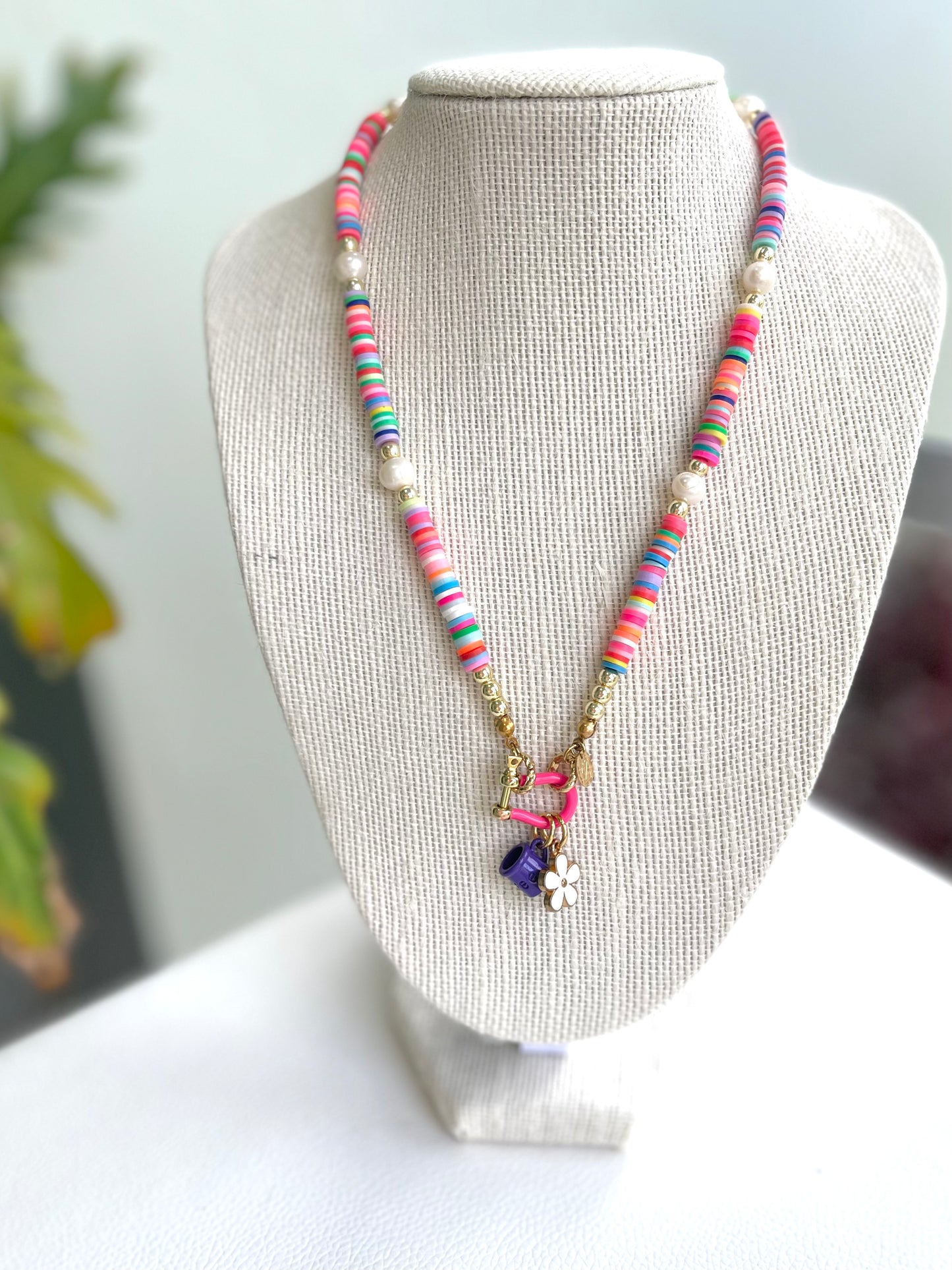 Pink Connector Necklace