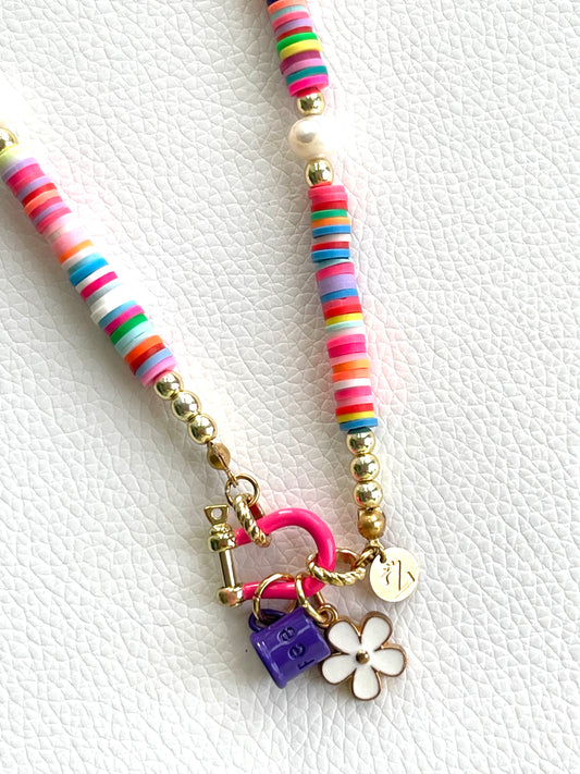 Pink Connector Necklace