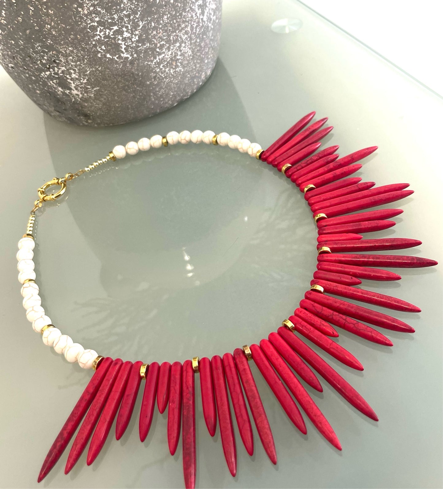 Love Coral Red Necklace