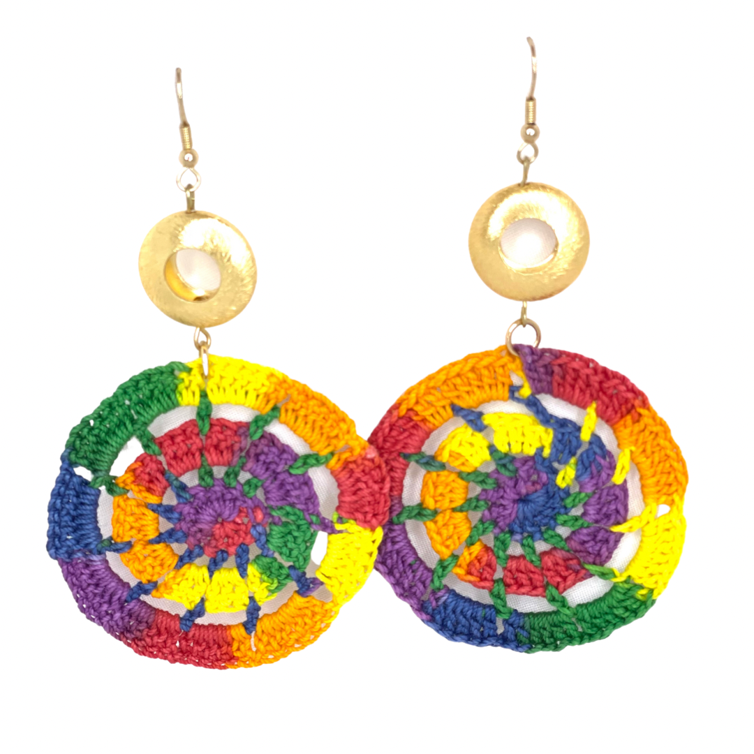 Multicolor Crochet Earrings