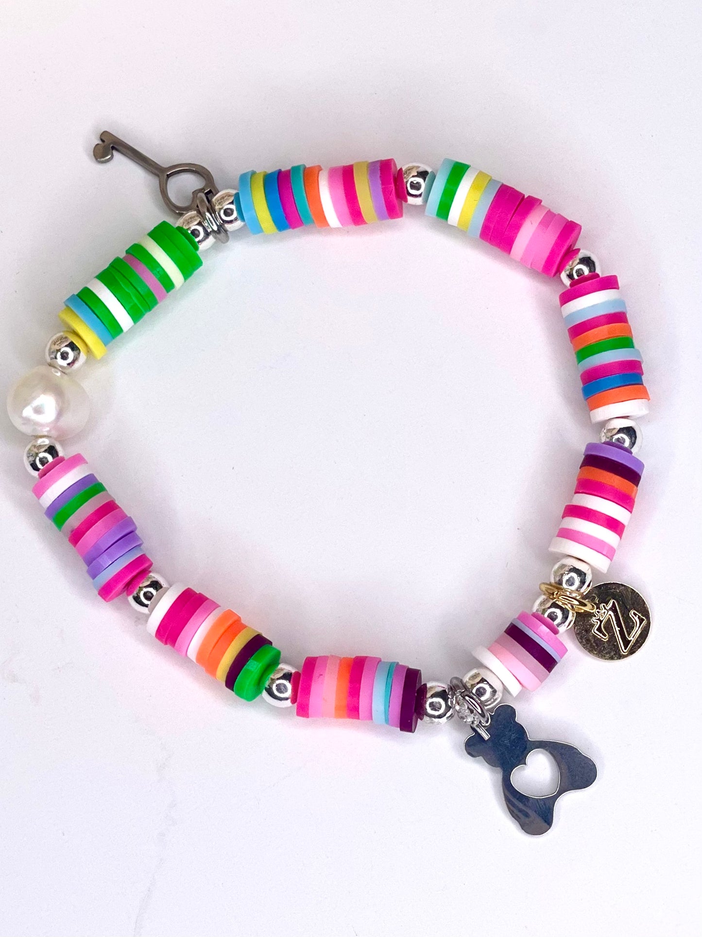 Heishi Metal Ball Bracelet