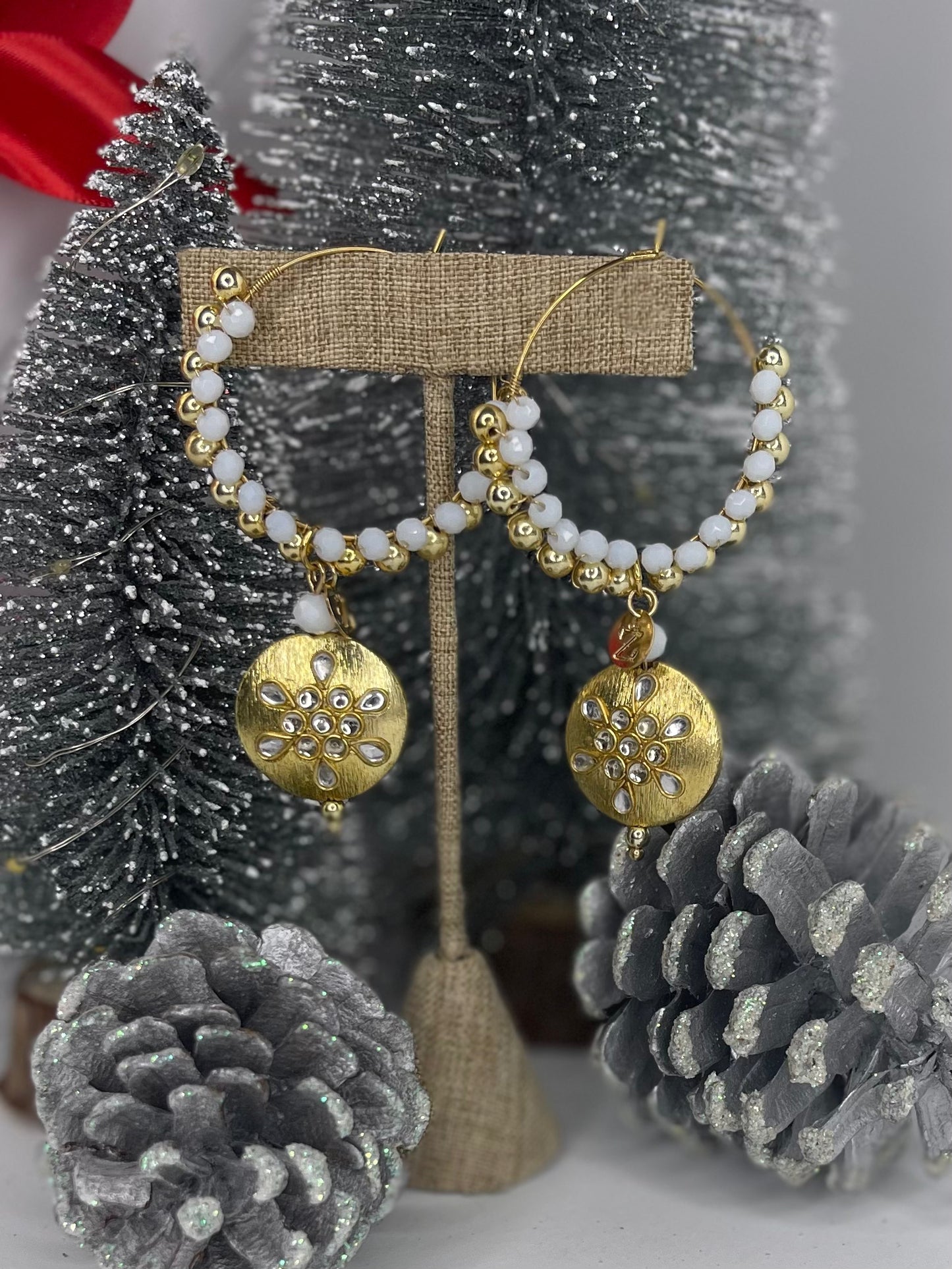 Golden Beads Earrings