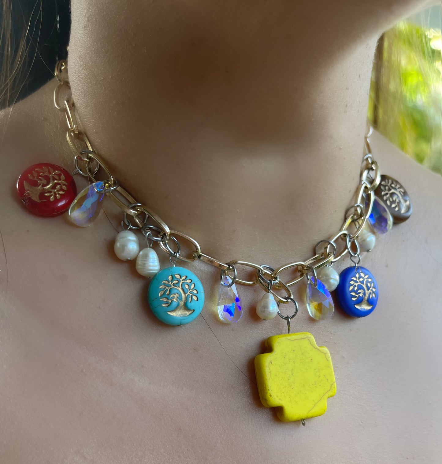 Yellow Cross “Gangarias” Necklaces