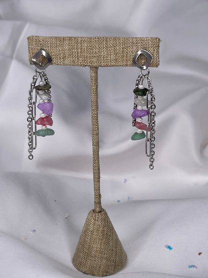 Silver Stone Earrings