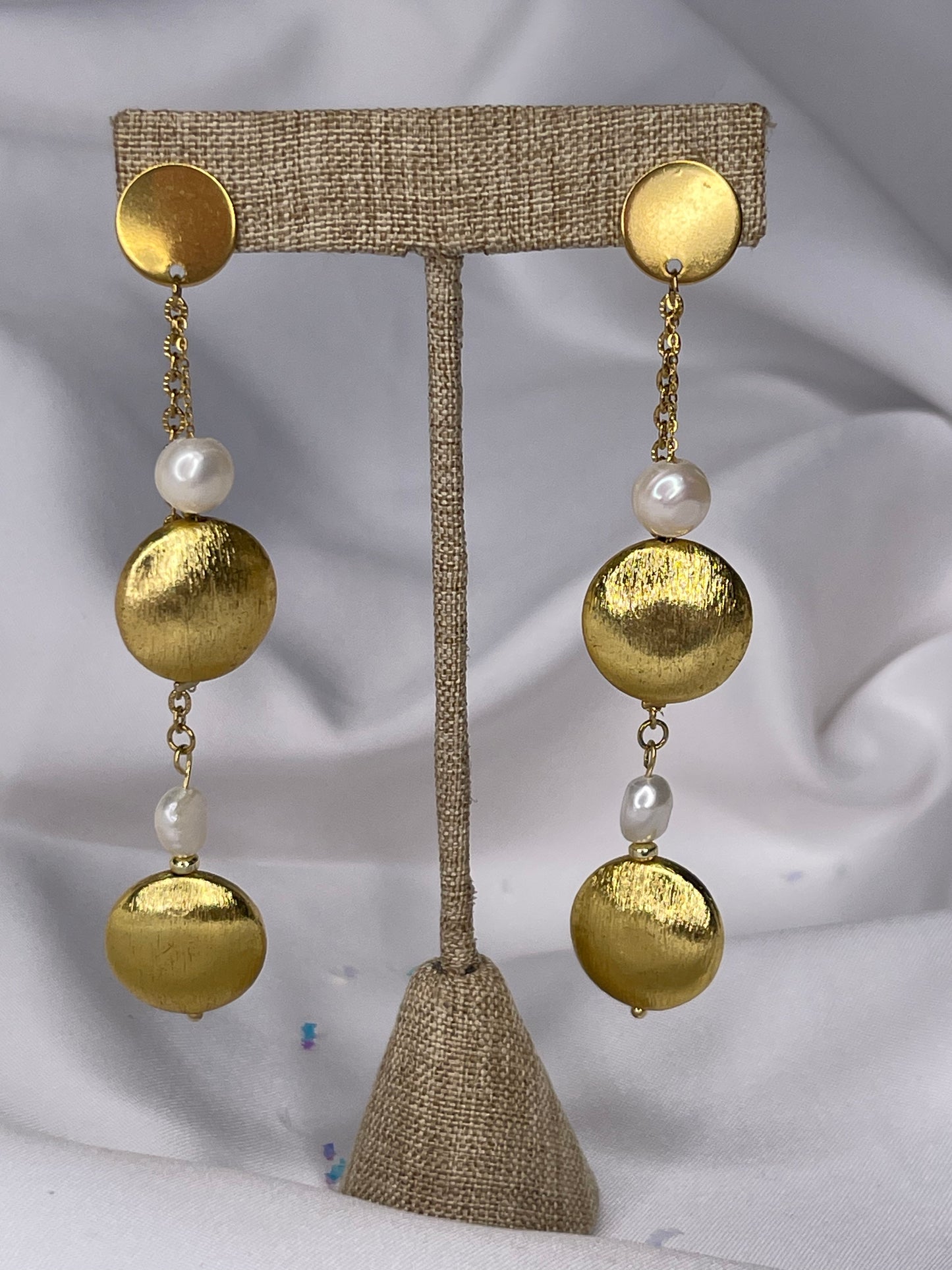 Gold Medallion Earrings