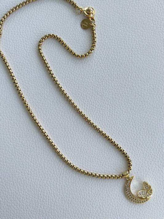 Butterfly Moon Necklace