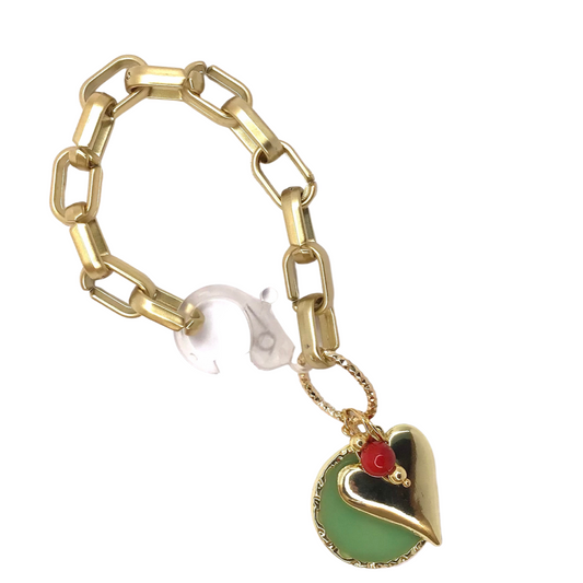 Green Heart Link Chain