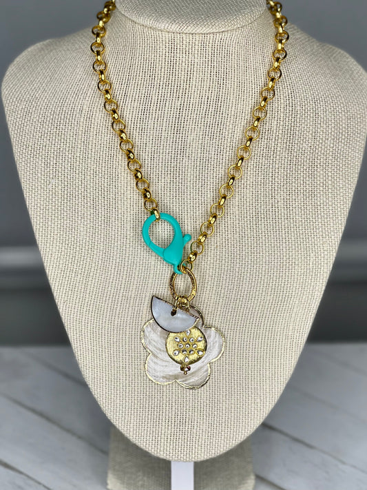 Flower Rolo Chain