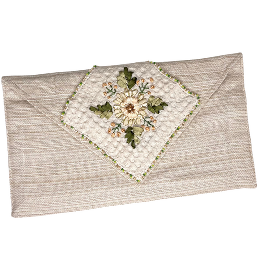 Sand Flower Vintage Clutch