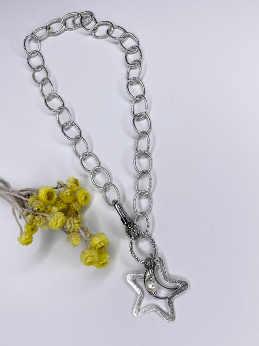Moon and Star Necklace