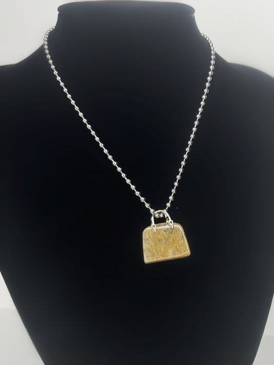Caramel Purse Necklace